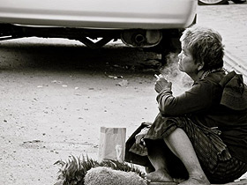 Picture of woman on the street