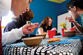 Picture of people eating