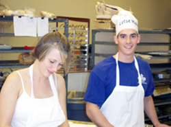 Nick Schumm working in the kitchen