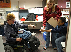 Picture of students at the CLASS offices.