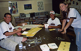 CSWL students volunteering with President Pribbenow at a local school. 